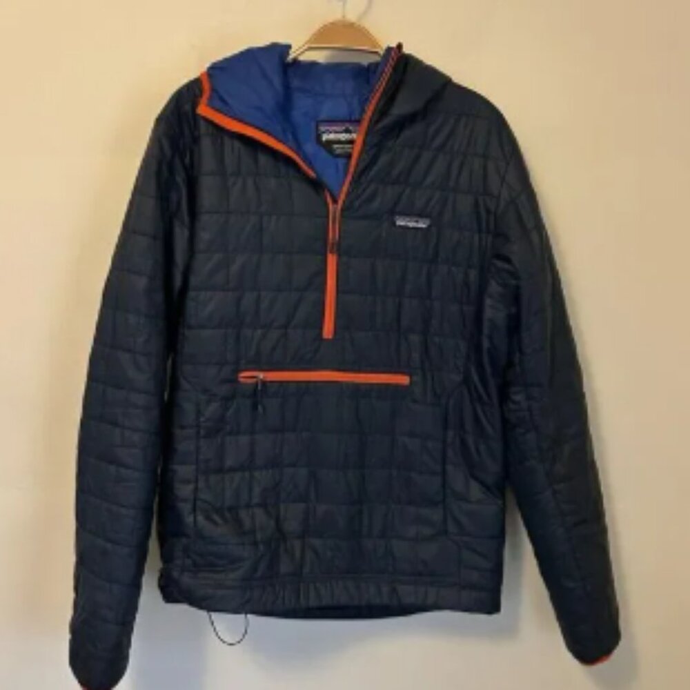 Patagonia Nano Puff Bivy Pullover Puffer‎ Jacket Coat Blue Small Men's Gorpcore
